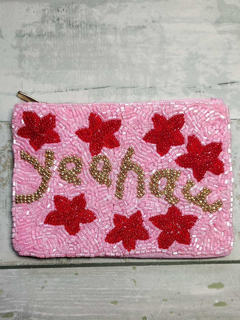 👢Hand Beaded Western Style Yeahaw! Coin Purse 5" X 4"